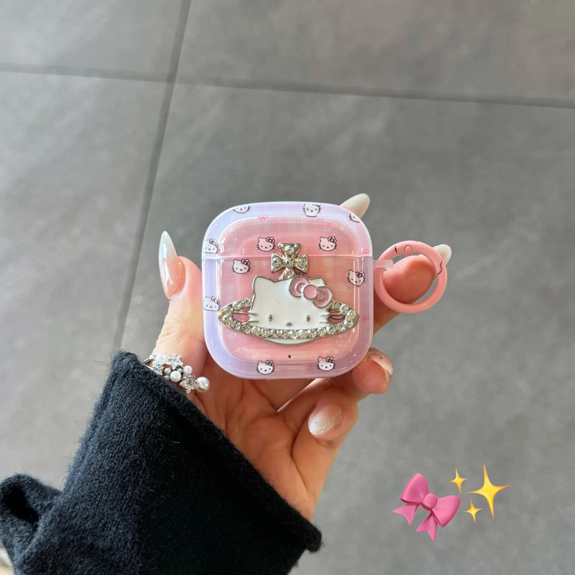 Simpatica custodia per auricolari con cartone animato Hello Kitty per Huawei Freebuds 5i/SE2/pro3/4, custodia protettiva trasparente per auricolari Bluetooth wireless