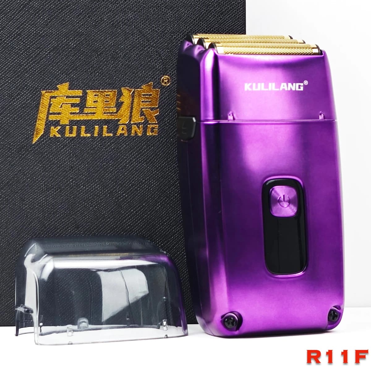 KULILANG Professional Oil Head Gradient Razor Electric Hair Razor Plated Titanium Neckline Hairdresser Trimmer R11F Purple