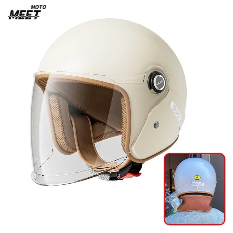 Electric Bike Helmet Half thickened and warm helmet for autumn and winter Safety helmet for motorcycle unisex Cascos Para Motos