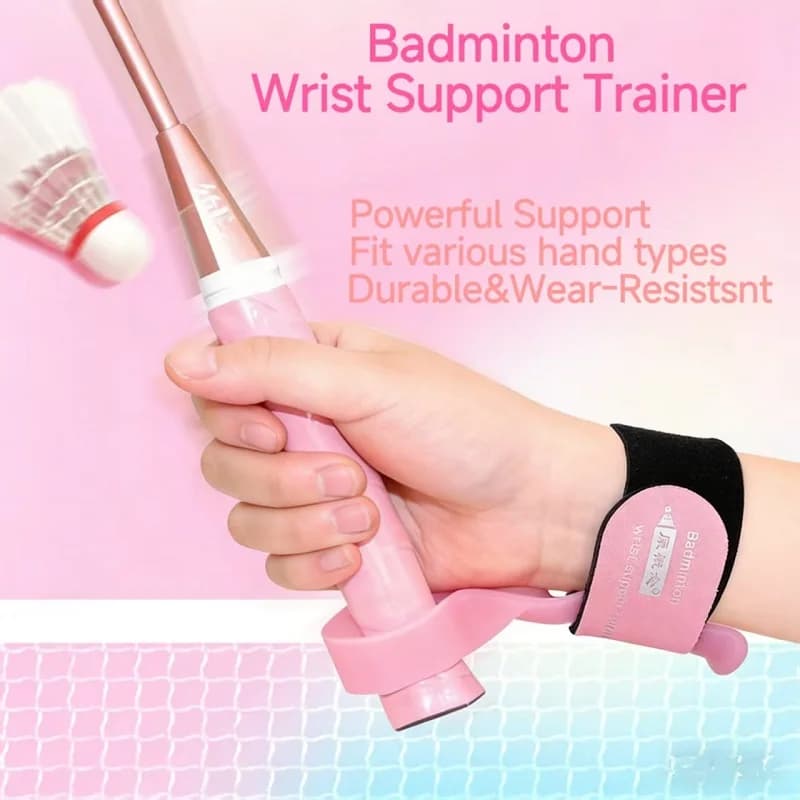 Allenatore di supporto per il polso da badminton, dispositivo per l'allenamento del badminton, allenatore per il polso avvolgente, equipaggiamento protettivo professionale