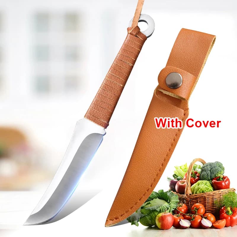 Bone knife Barbeque mannaia Verdure meat Fruit sliced fish knife Stainless steel handle with rope Chef Kitchen knives