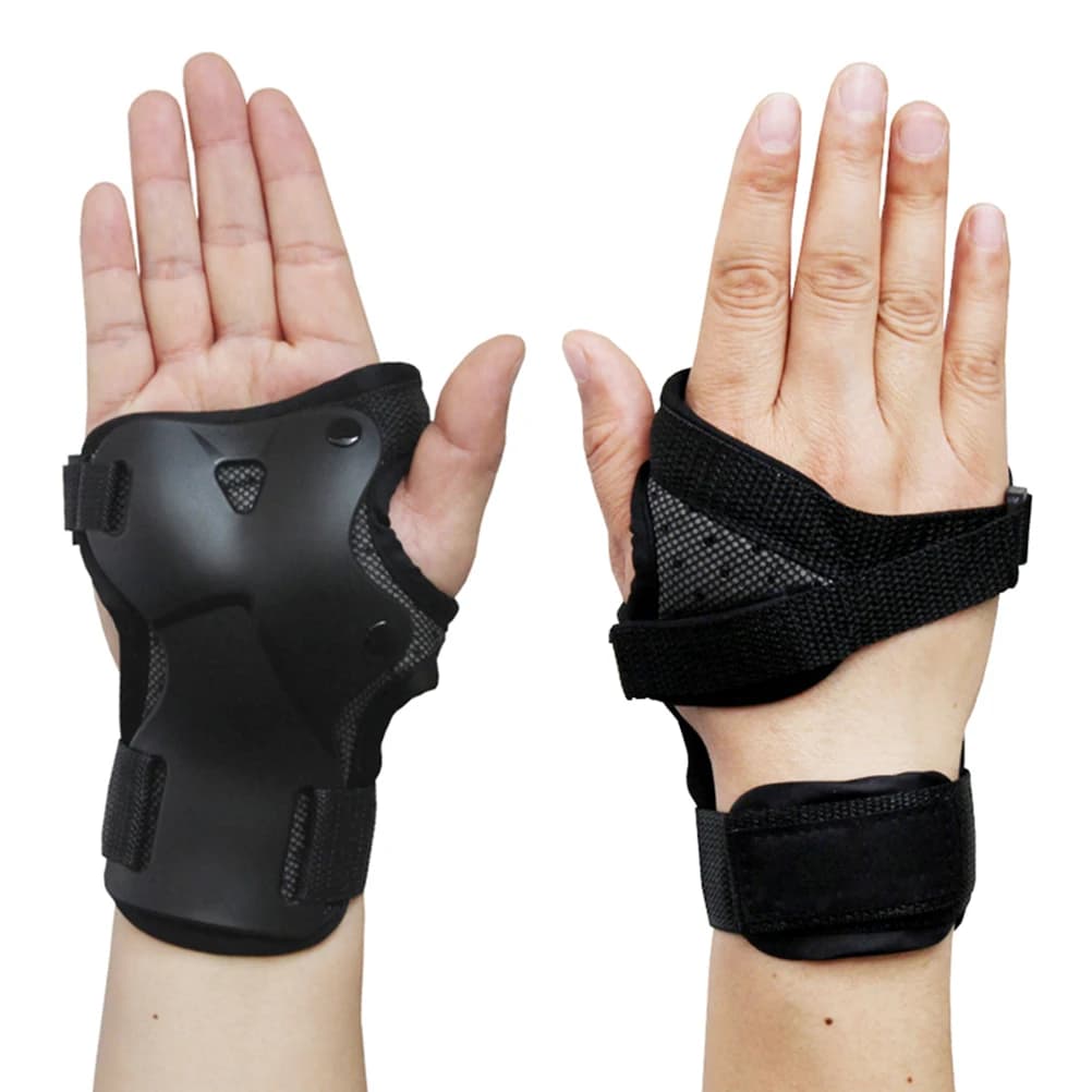 Supporto per polso con cinturino regolabile in nylon, protezione per il polso, comodo, traspirante, 1 paio, per pattinaggio a rotelle, skateboard, sci