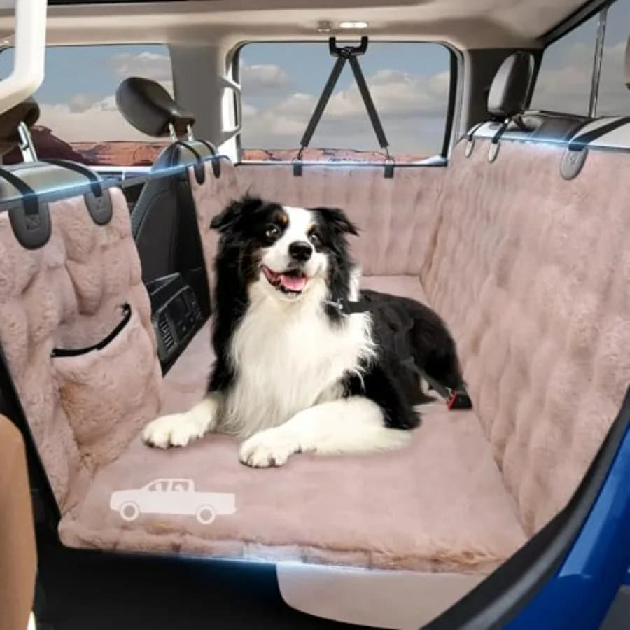 Extensor for Seat Posterior Auto in Plush for Dogs, Seat Cover Rigid and Soft for Dogs, Amaca for Dogs for Cabin Rear