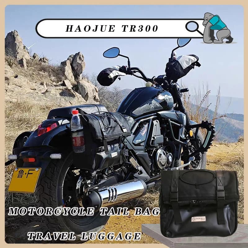 Borsa da sella per moto borsa da viaggio per bagagli laterali borsa per sedile posteriore per bagagliaio con tracolla zaino per Haojue TR300 Cruiser