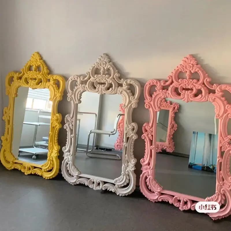 Luxury Hanging Mirror Living Room Modern Vanity Standing Girls Big Wall Bedroom Bathroom Mirror Funky Espelhos Home Products
