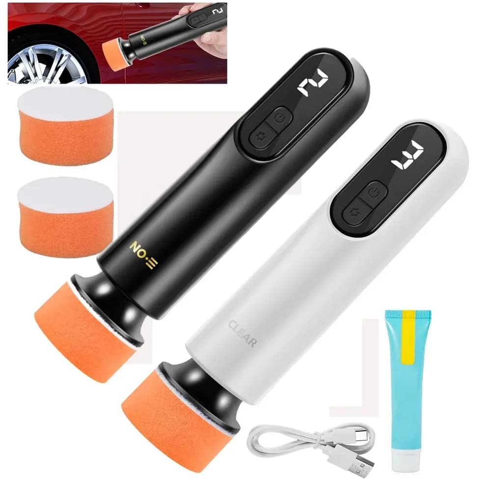 40W Mini Ceretta Lucidatrice 12000RPM Cordless Auto Vernice Scratch Riparazione Lucidatrice Parabrezza Pellicola Olio di Vetro Rimuovere Strumento