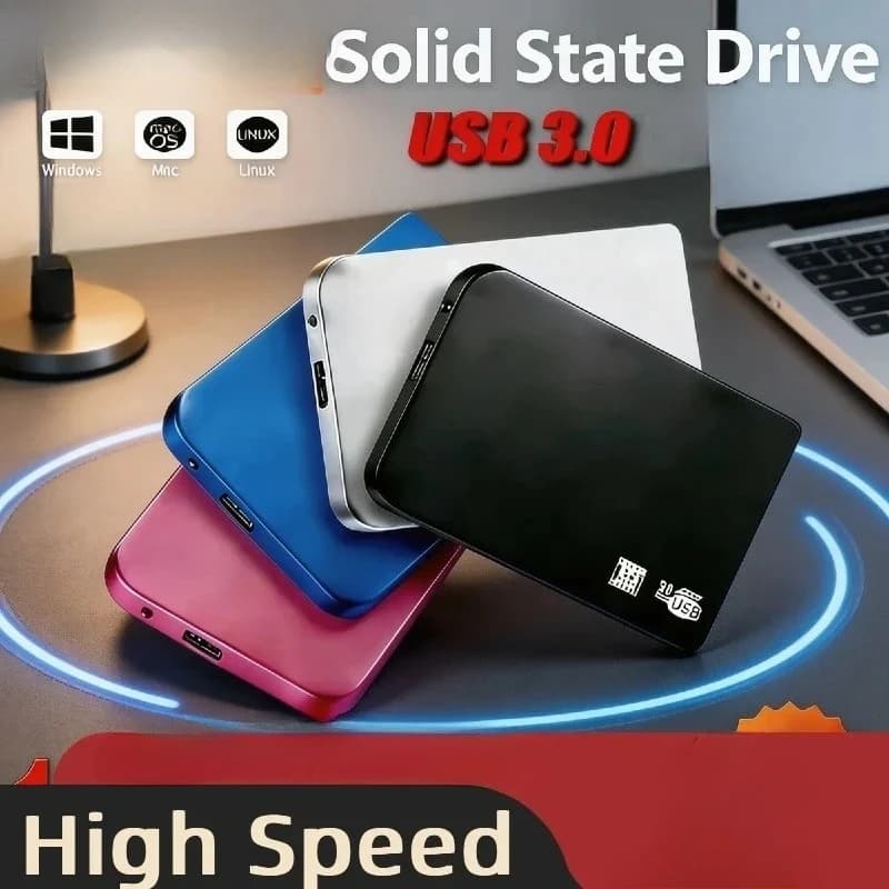 USB 3.0 High-speed SSD Enclosure Mobile Hard Drive Cases for SSD External Storage HDD Box With USB3.0 Cable ABS