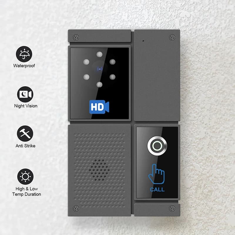 Smart SIP HD sistema Anti sciopero visione notturna videocitofono Touch Screen campanello impermeabile per il controllo del dispositivo di casa dell'ufficio