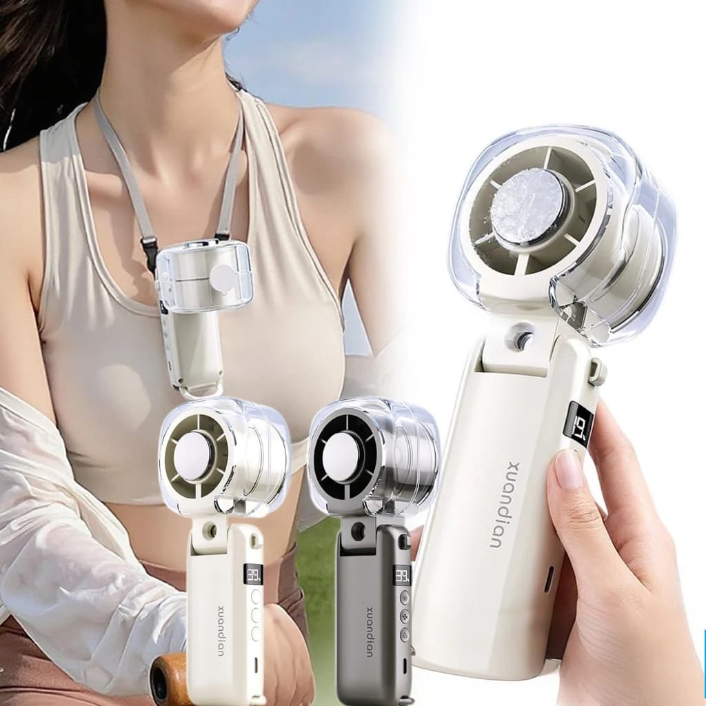 2026 Outdoor High-speed Spray Handheld Fan Summer Cooling Artifact Portable Spray Electric Fan Wind Regulation Ice Cooling Fan