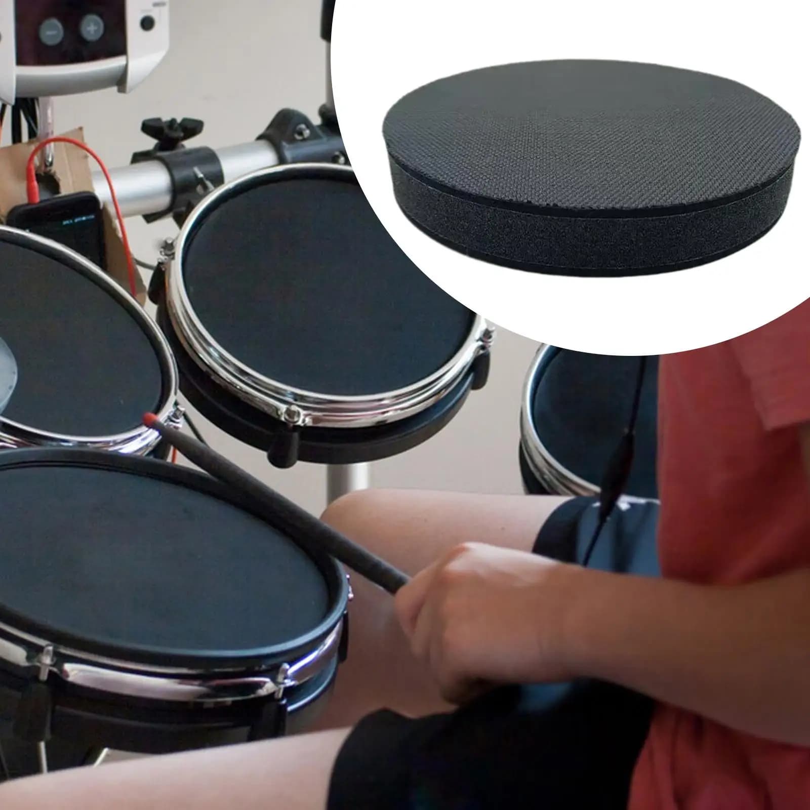 Pad Silenzioso in Spugna per Batteria Elettrica, Facile da Installare, Cuscino Silenzioso per Pratica e Allenamento del Pedale del Grancassa