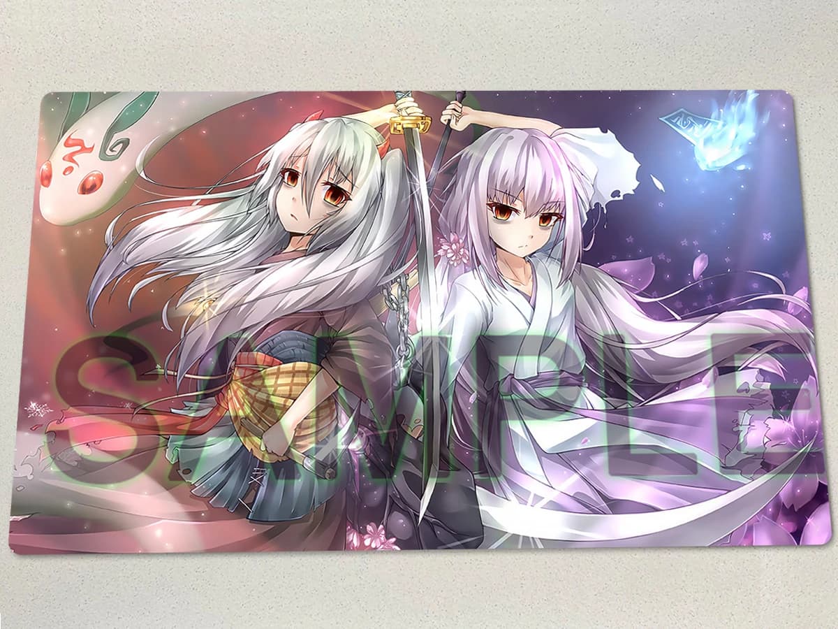 Tappetino da Gioco YuGiOh Ghost Ogre & Snow Rabbit, Tappetino TCG CCG Ghost Reaper & Winter Cherries, Pad per Giochi da Tavolo, Tappetino per Gioco di Carte Collezionabili, Mousepad