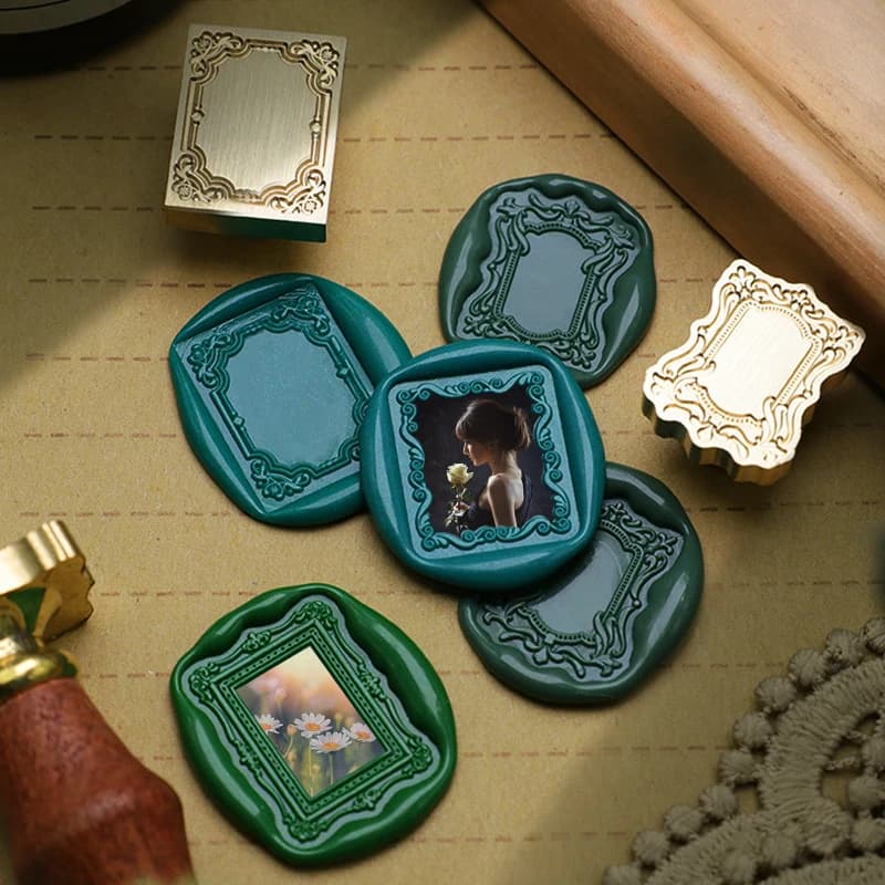 Photo Frame Series Sealing Wax Stamp Head Fire Paint Seal Wax Stamp Heads for DIY Scrapbooking invitation envelope for wedding parties
