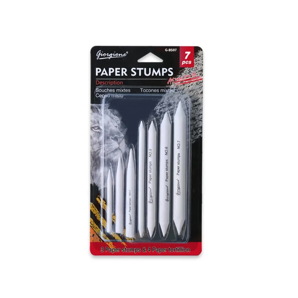 Set of 7 Professional Painting Paper Sphere Parts, Artistic Supplies, Artistic Spheres, Matite Abrasive Bianche Durevoli