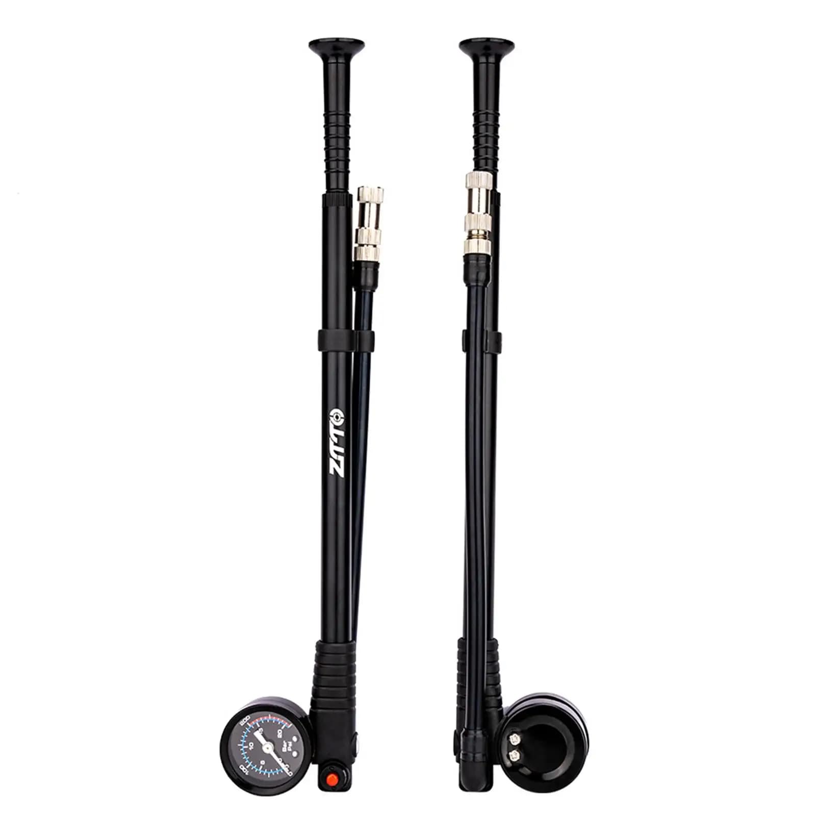 300PSI Bike Shock Pump W/ Pressure Aluminum Alloy Hand Pump High Pressure Portable for Fork/Rear MTB BMX Road Equipment
