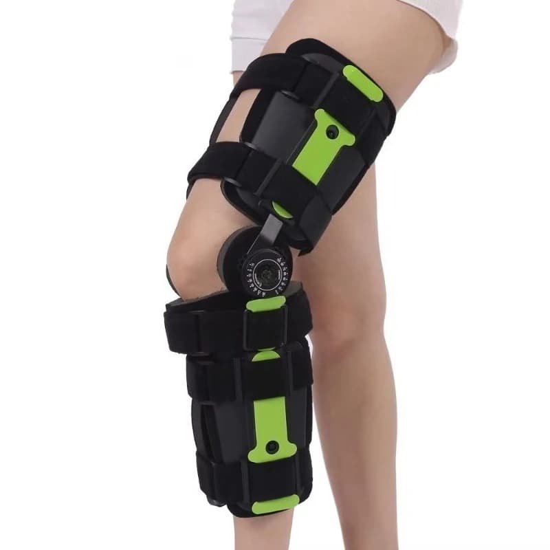 Stabilizzazione del camminatore ROM ad angolo regolabile Ginocchiera incernierata Ginocchio con cerniera Supporto per stecca Cintura per la correzione delle gambe