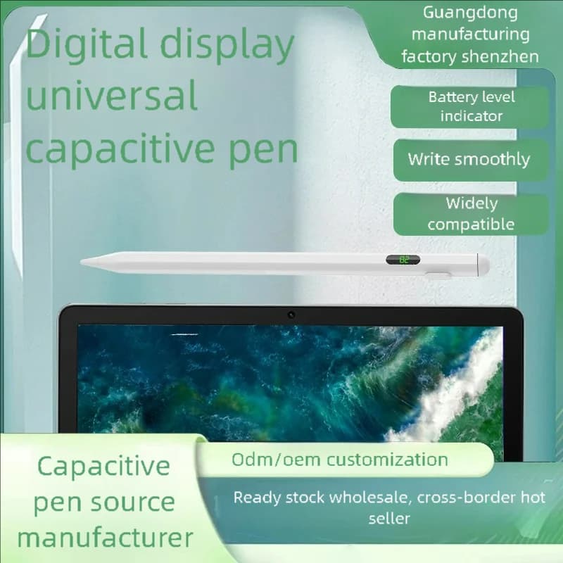 NUOVA Penna Stilo Universale con Display della Batteria per Android, iOS, iPad, Huawei, Xiaomi, Honor Tablets - Nuovo Modello di Penna