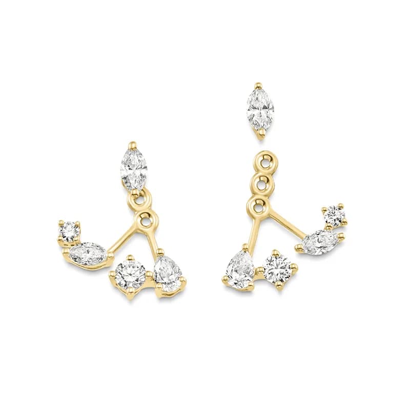 Orecchini Jenny&dave, Orecchini da Donna, Ear Cuff in Argento Puro S925 con Zirconi