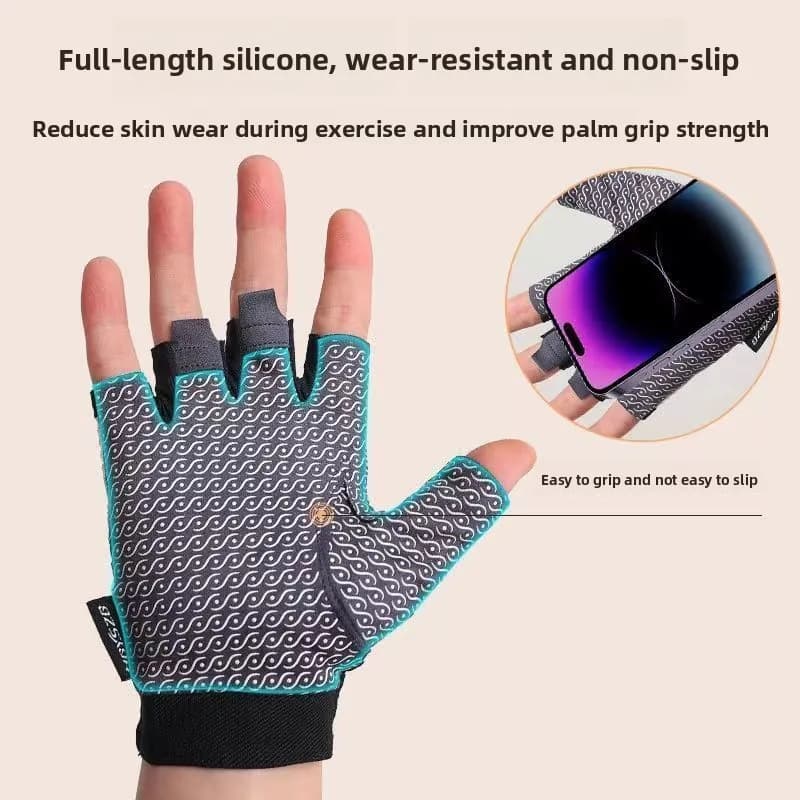 Fitness Gloves half finger unisex, non-slip, wear-resistant, summer equipment for kettlebell, pull-up, ball games, outdoor cycling workout