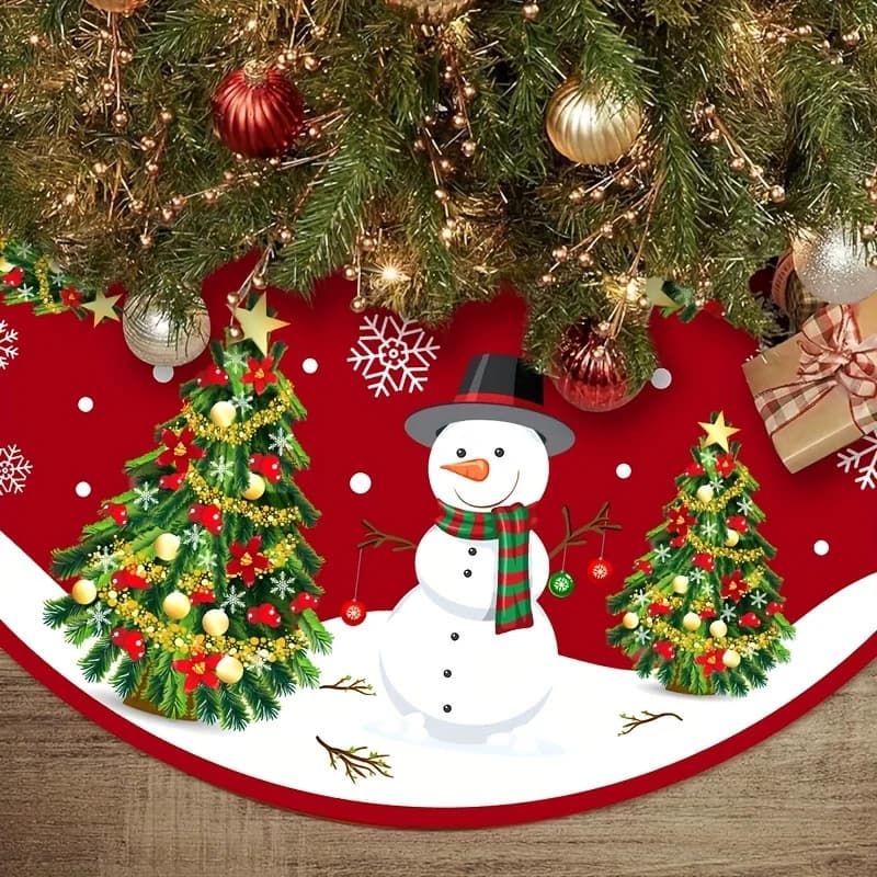 VIKAMA Christmas Tree Dress Wish You a Merry Christmas Indoor And Outdoor Christmas Tree Apron Pad Christmas Decorations