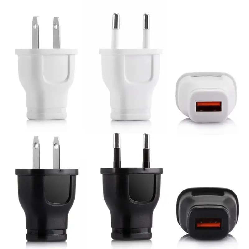 Caricatore USB 5V 1A, Mini Adattatore di Alimentazione da Viaggio, Caricabatterie per Telefoni Cellulari con Spina EU/US, Caricatore da Muro a 1 Porta USB
