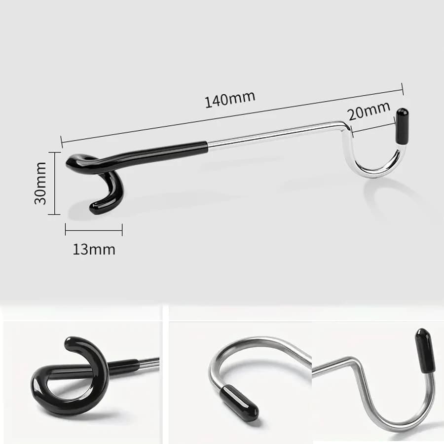 Supporto per Lanterna da Tenda in Acciaio Inox, Gancio Portatile per Lampada, Accessorio per Campeggio e Viaggi all'Aperto