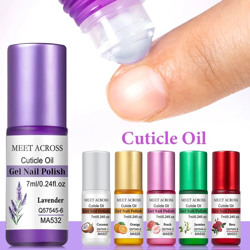Penna per olio nutrizionale per unghie da 7 ml 6 odori Trattamento per unghie Olio per riparazione cuticole Prevenire lo smalto per unghie Nutrire la pelle Rimedio per manicure