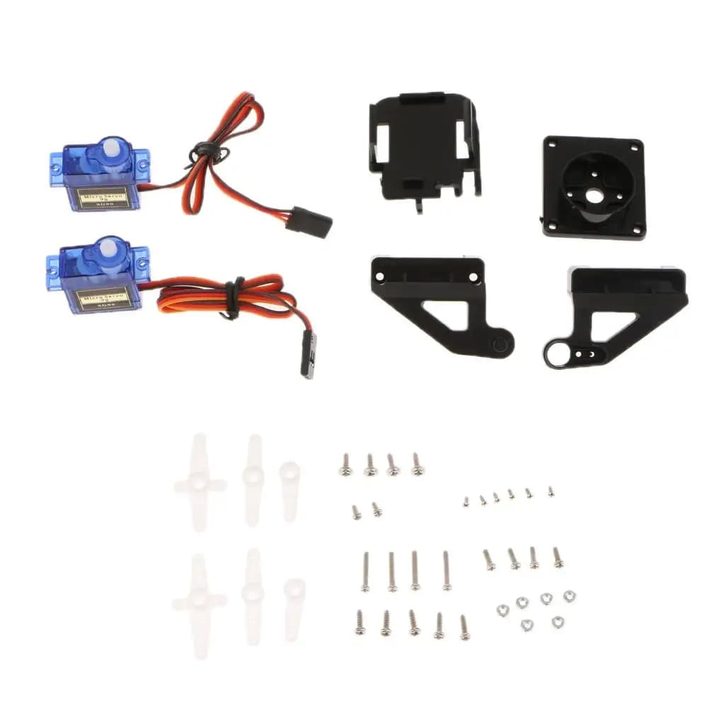 Supporto FPV a Due Assi con Servomotore, Piattaforma Leggera per Montaggio Telecamera RC per Robot, Elicotteri e Aerei RC