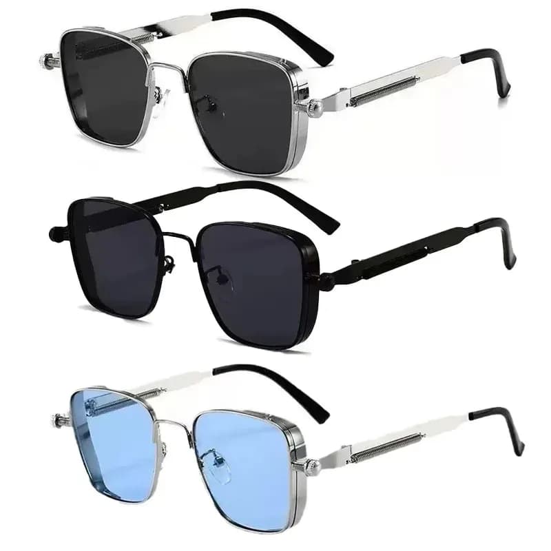 Retro Metal Sunglasses Steam Wave Fashion Versatile Unisex Personalized Sunglasses Outdoor Travel Sunshade Unisex Glasses