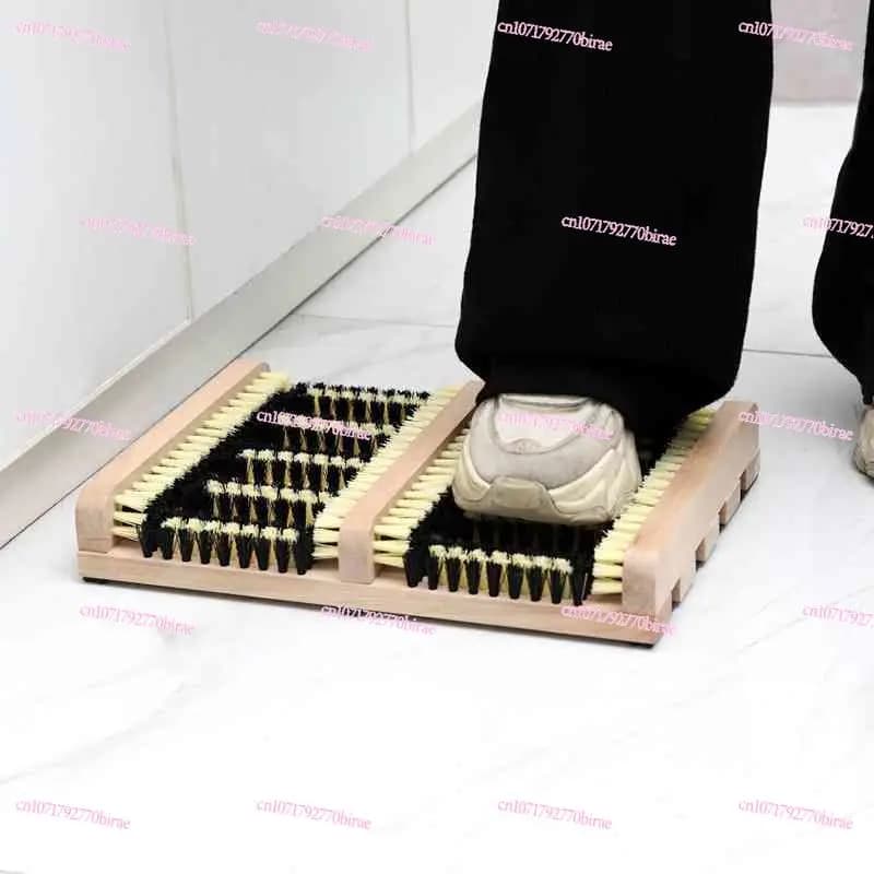 Spazzola per scarpe per la casa, suola pigra, lavaggio semiautomatico, detergente per esterni in legno massello