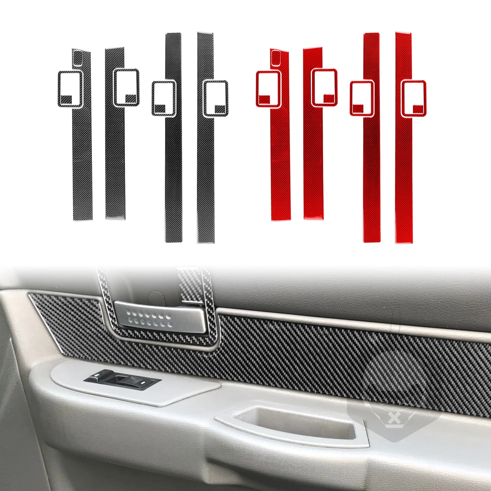 Per Dodge Durango 2004 2005 2006 2007 Accessori In Fibra di Carbonio Auto Interni Maniglia Della Porta Pannello di Rivestimento Adesivi Decorazione