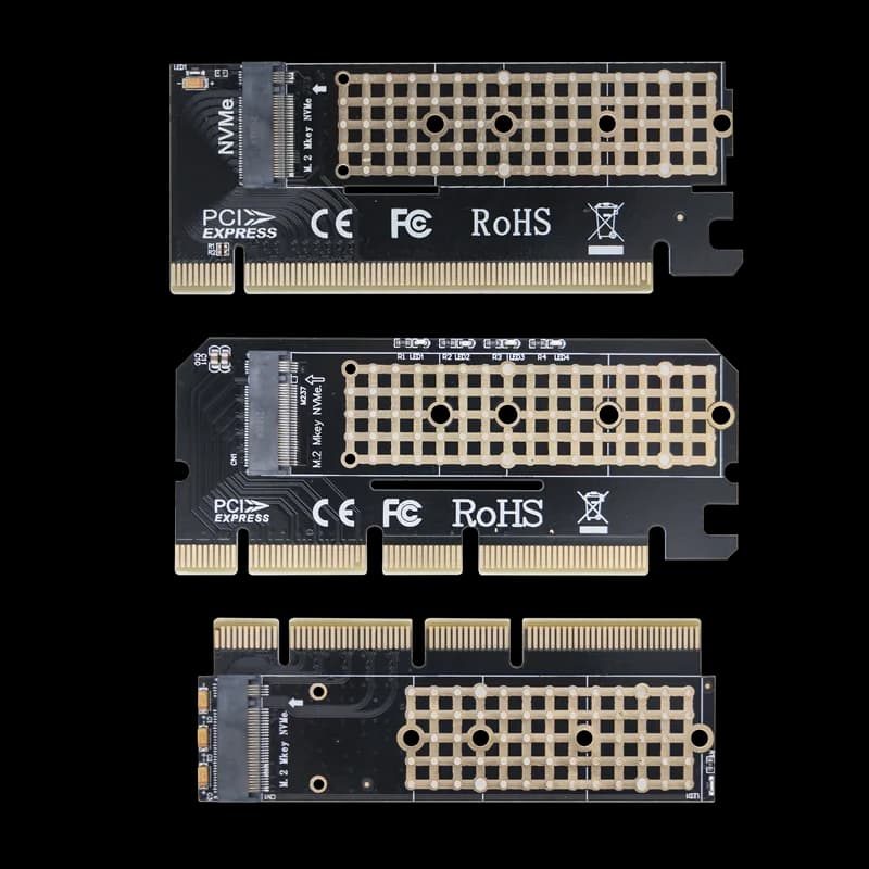 M.2 NVMe M-Key to PCIe 3.0 SSD Adapter Card PCIe X4 X8 X16 For Desktop PC PCI-E Graphics Card Sot