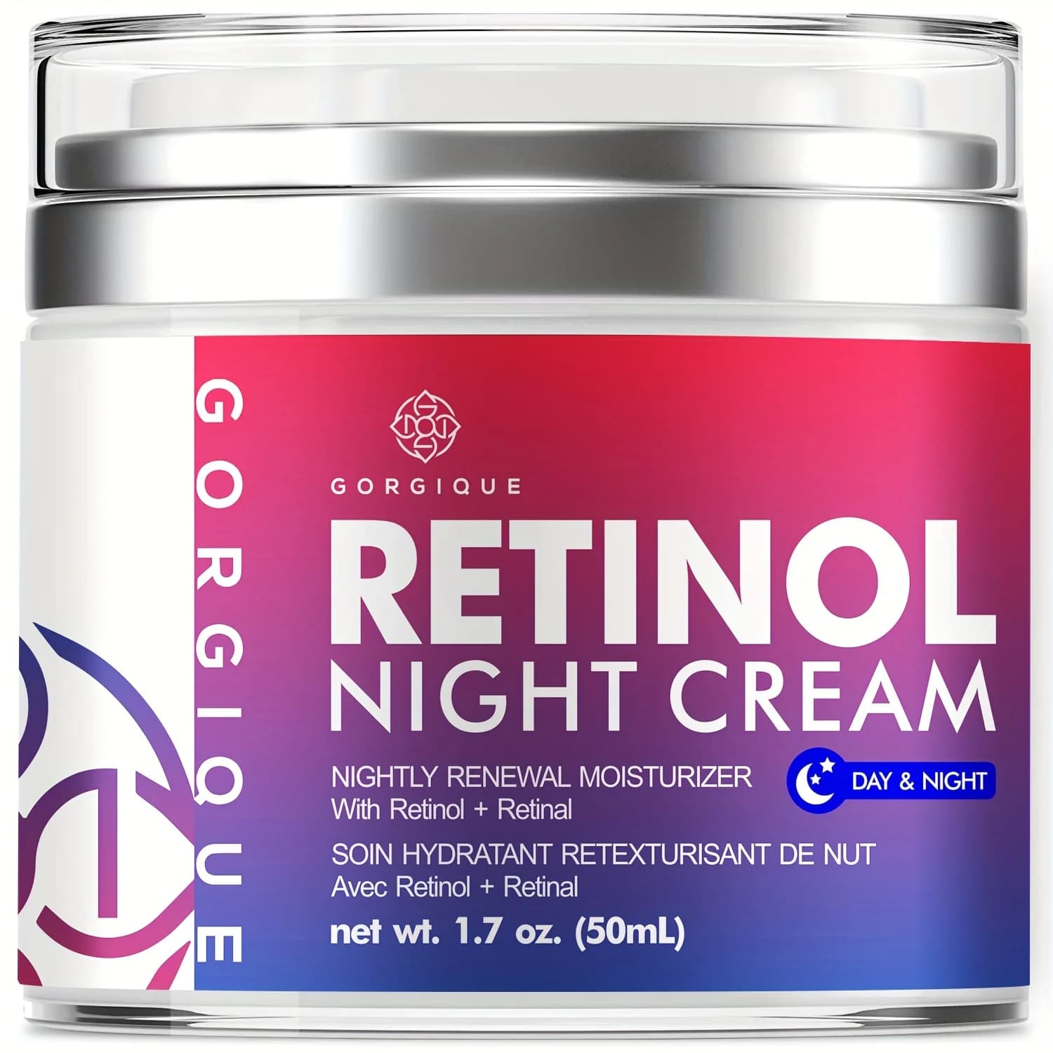 Idratante viso con retinolo, collagene acido ialuronico crema antirughe giorno e notte