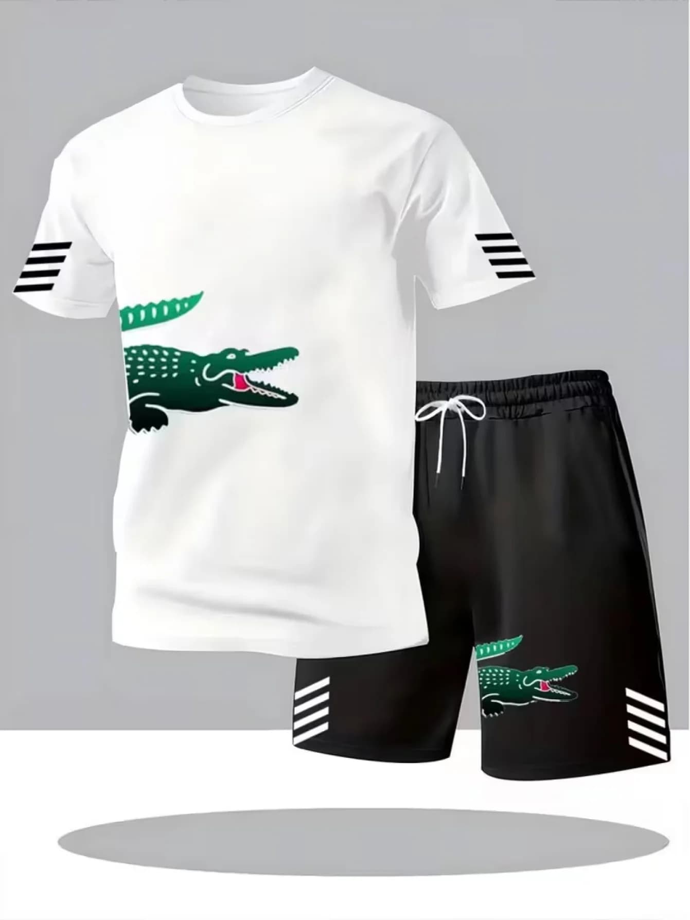 Completo Sportivo da Uomo 2026 Hot Sale: Set T-Shirt 3D a Maniche Corte e Polo con Pantaloncini - Completo Due Pezzi Casual e alla Moda