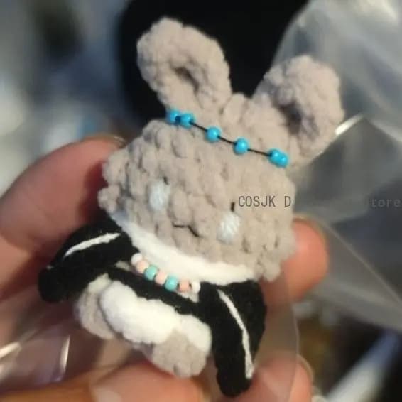 Gioco Arknights Pramanix Anime Kawaii Coniglio Cosplay Giocattolo Fatto a Mano Mini Bambola all'Uncinetto Ciondolo Ornamento Regalo per i Fan