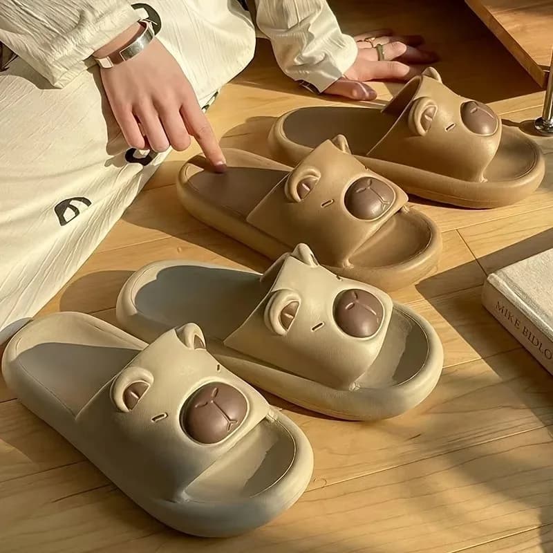 Capybara Slide Sandals Men Women Cute Summer EVA Non Slip Soft Sole Odor Resistant Beach Outdoor Slip On Slippers Casual Shoes