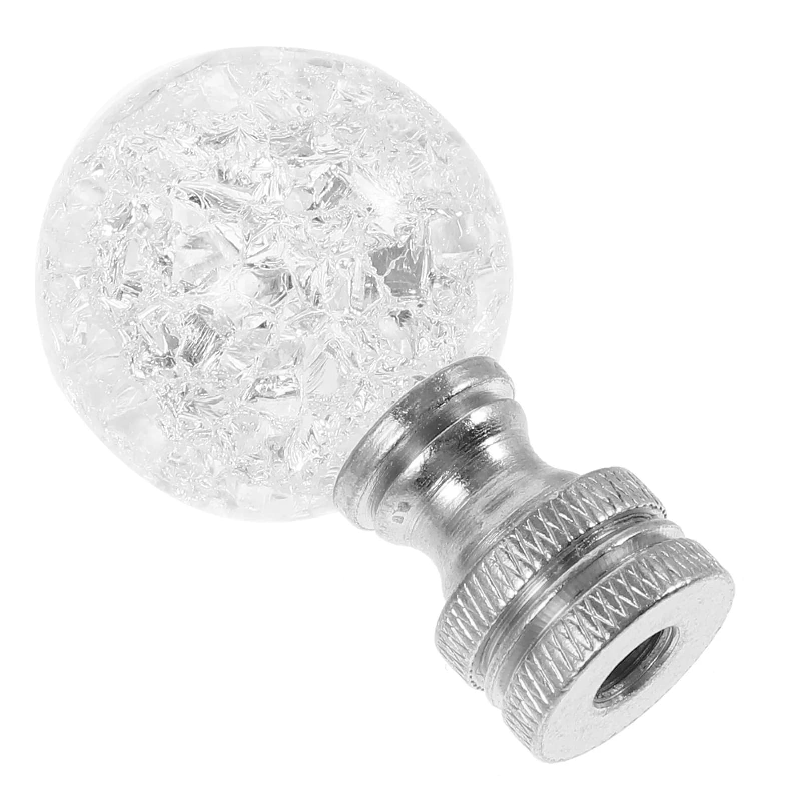 Terminali Decorativi per Lampade a Forma di Sfera in Metallo e Vetro, Eleganti Tappi per Paralumi di Lampade da Tavolo, da Terra e da Scrivania