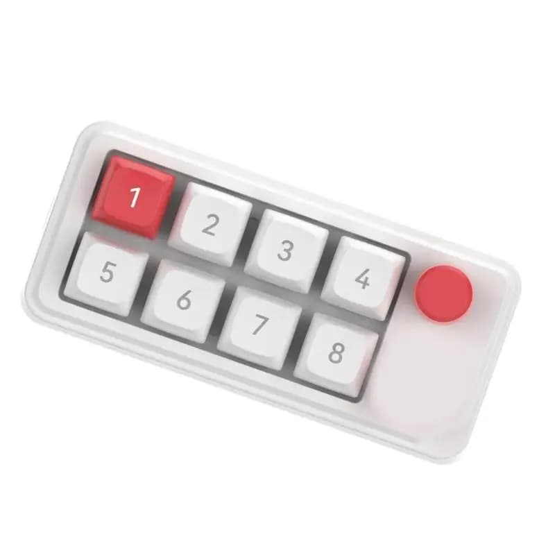 R53C Tastierino numerico meccanico a 8 tasti personalizzabile per giocatori e professionisti