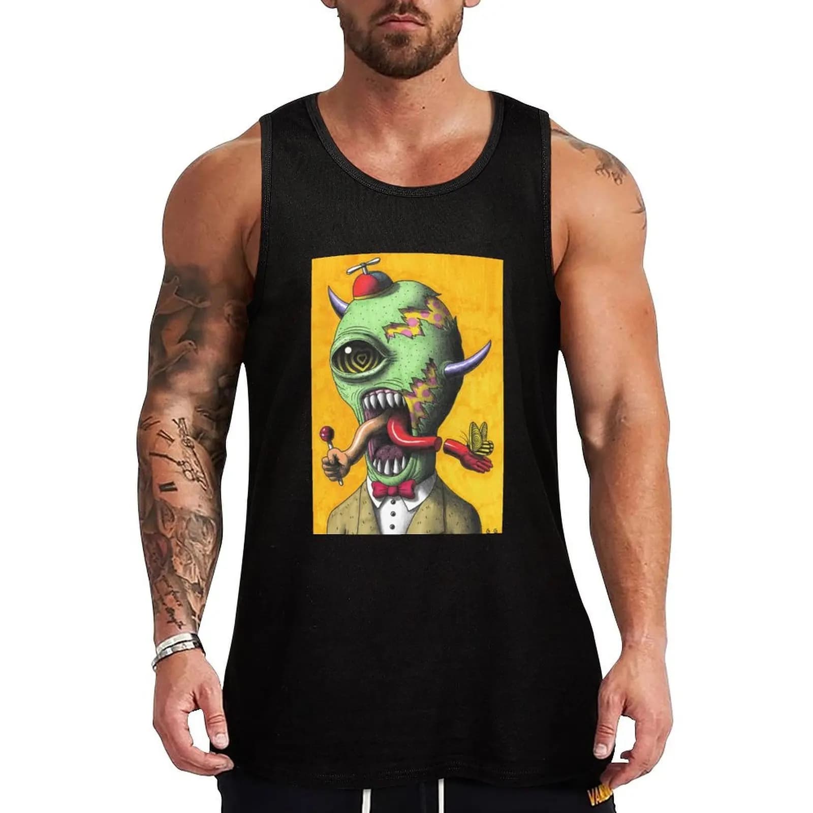 Sketchbook Head Tank Top Summer Beach Tank Top Casual Loose Sleeveless Shirt