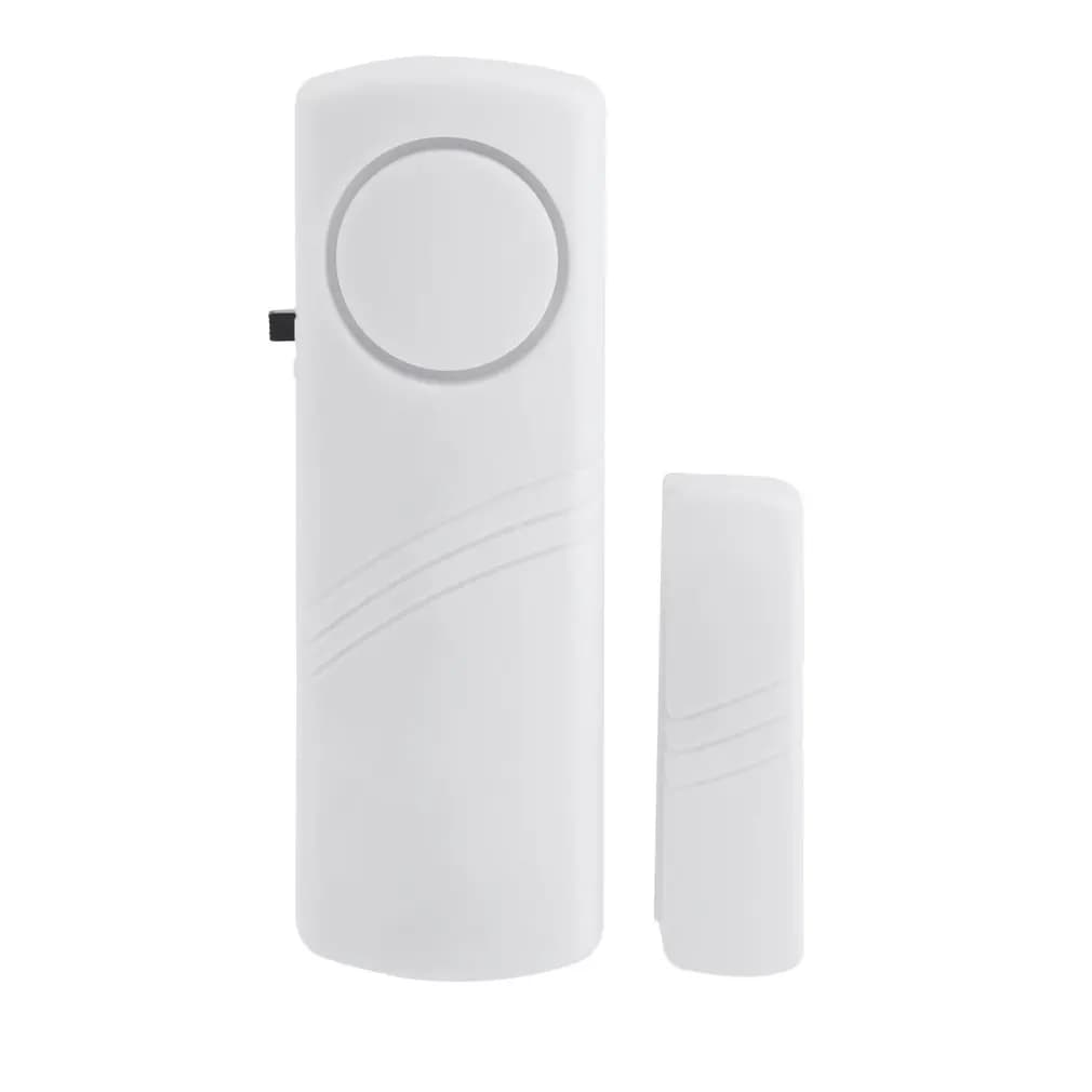 Nuovo allarme antifurto wireless per porte e finestre con sensore magnetico Dispositivo di sicurezza per sistema wireless più lungo di sicurezza domestica 90 dB Bianco