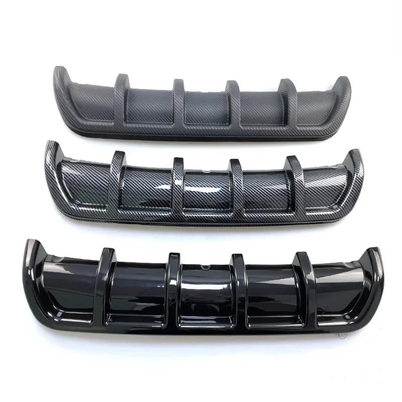 Kit Universale per Paraurti Posteriore Auto, Spoiler a Pinna di Squalo, Diffusore Decorativo Nero