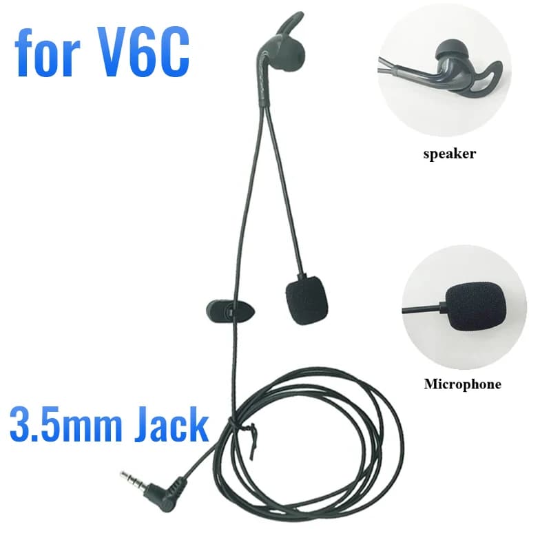 3.5mm Jack In-Ear Earphone Suitable For EJEAS FBIM V6 V6C V4 V4C Motorcycle Helmet Headset Earphones Referee