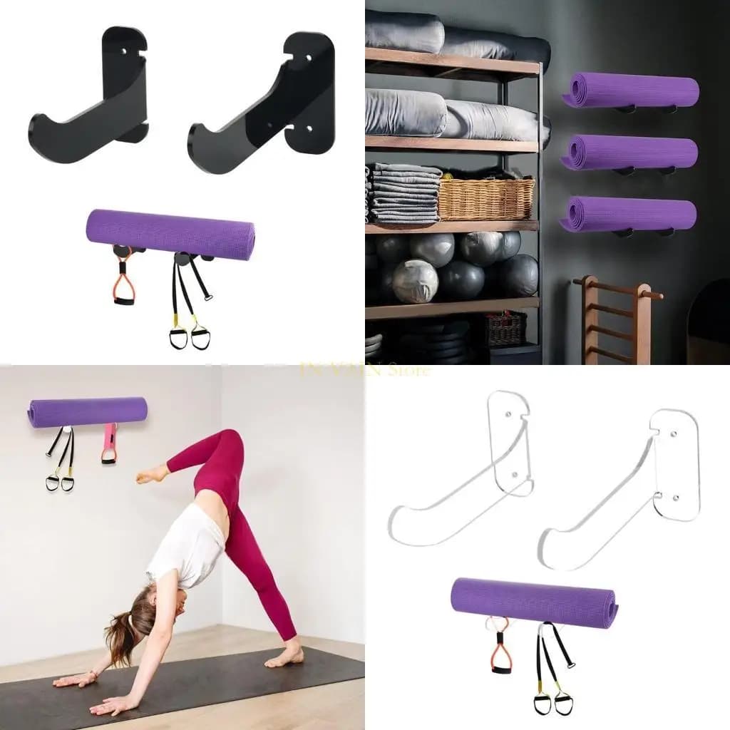 M5tc storage rack wall hooks for storage foam roller, fitness bands