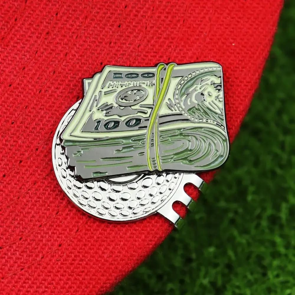 Magnetic Ball Marker Hat Clip Kirsite Easy To Take Off Magnetic Hat Clip Dollar Unique US Dollar Golf Hat Clip Golf Gifts