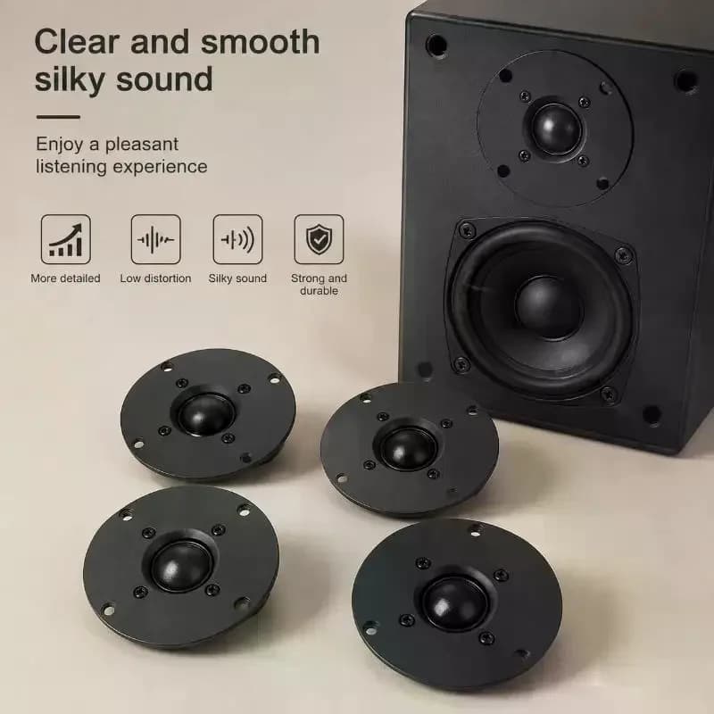 4 Inch Tweeter Speakers With Clear High Quality Sound Various Sizes Perfect For Home Audio DIY Projects