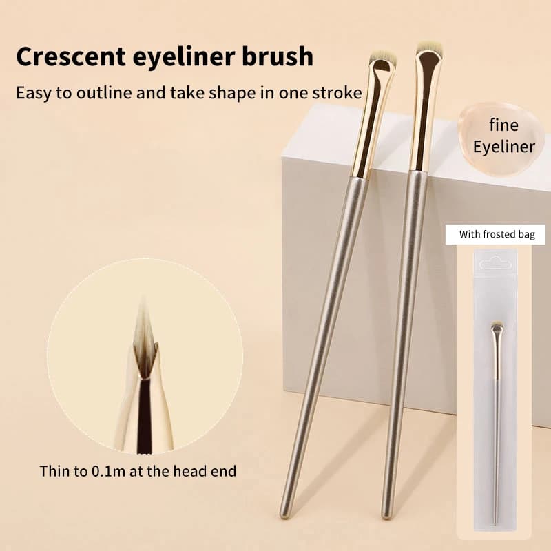 di Crescent Shade Brush, Eyeliner Diagonal Brush, Ultra Thin Eye Makeup Brush, Beauty Tools, Precise Details Brush di