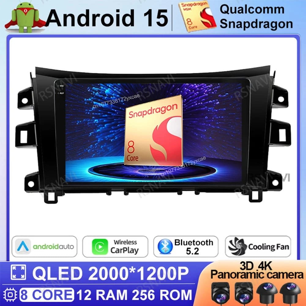 Android 15 Car Radio For Nissan NAVARA Frontier NP300 2015 2016 2017 2018 BT DVD Navigation GPS 5G WIFI DSP Autoradio Stereo