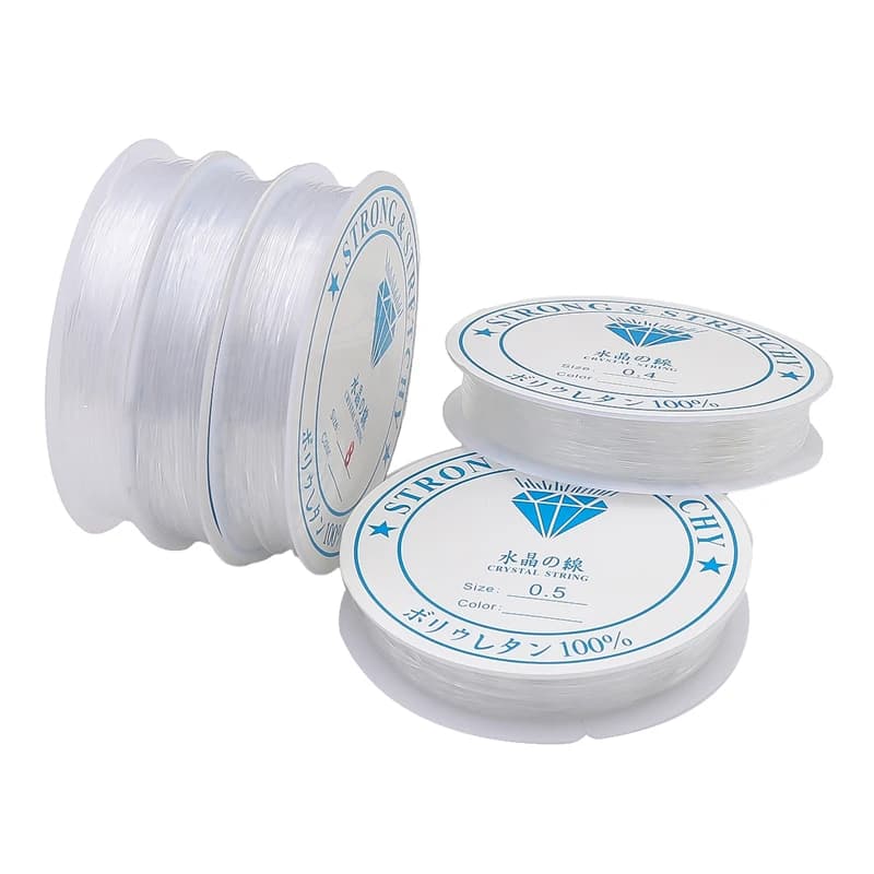 0.2-0.8mm/8-100M Linea di Cristallo Corda Cavo Trasparente Non-Stretch Linea di Pesce Stringa di Filo Per Gioielli FAI DA TE Che Fanno Borda braccialetti
