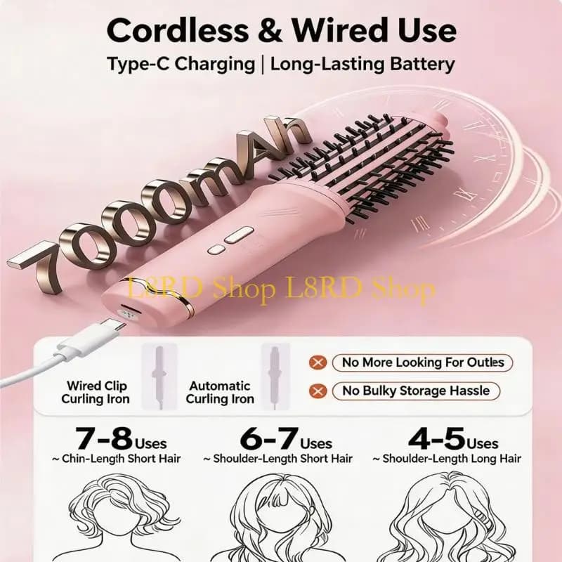 L8RD Multi Functional Styling Device Straightens And Curls Hair Gently With Even Heat No Tugging Or Breaking