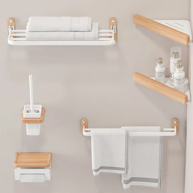 Portaoggetti in noce nero portasciugamani pieghevole a parete portasciugamani porta fazzoletti scopino per wc accessori per il bagno mensola a muro