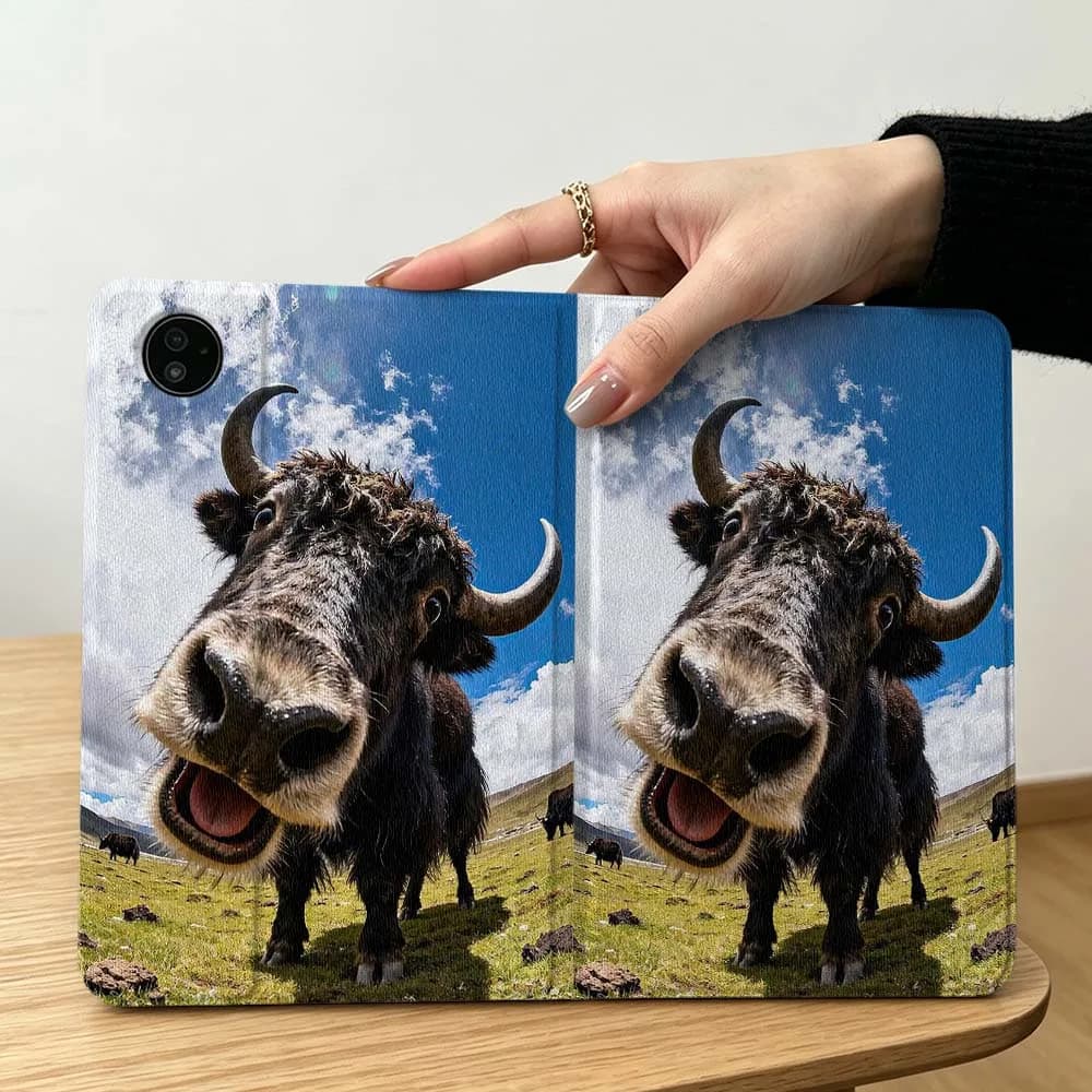Cute Animal Cow For Lenovo Xiaoxin Pad Pro Tab P12 P11 11 13 11.2 11.5 10.6 inch K11 Plus Tablet Case Pen Tray